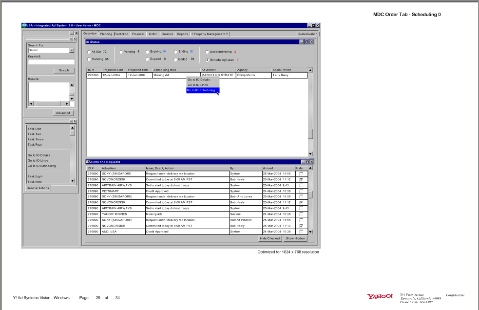 One of several pages of task flows. It shows the paths a user can follow through an application based on business logic. At most nodes, there are yes/no logic paths, or some other logic that will block or allow a user to continue