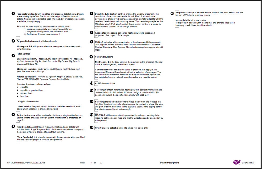 One of several pages of task flows. It shows the paths a user can follow through an application based on business logic. At most nodes, there are yes/no logic paths, or some other logic that will block or allow a user to continue